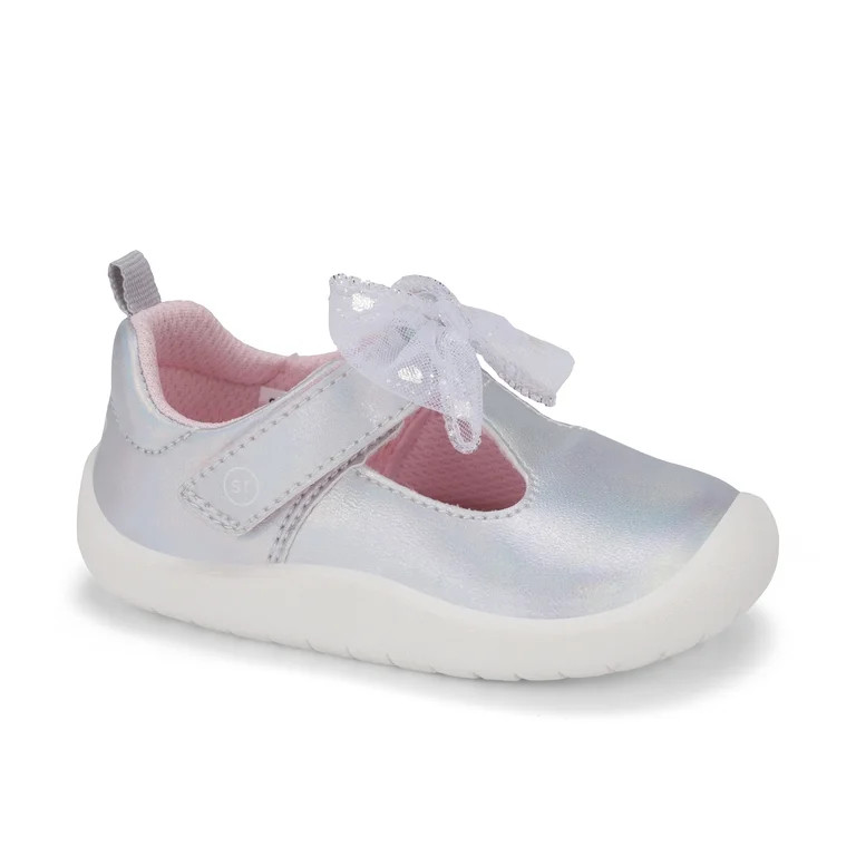 Munchkin by Stride Rite Baby Girl Peyson Bow T-Strap Dress Shoe | Walmart (US)