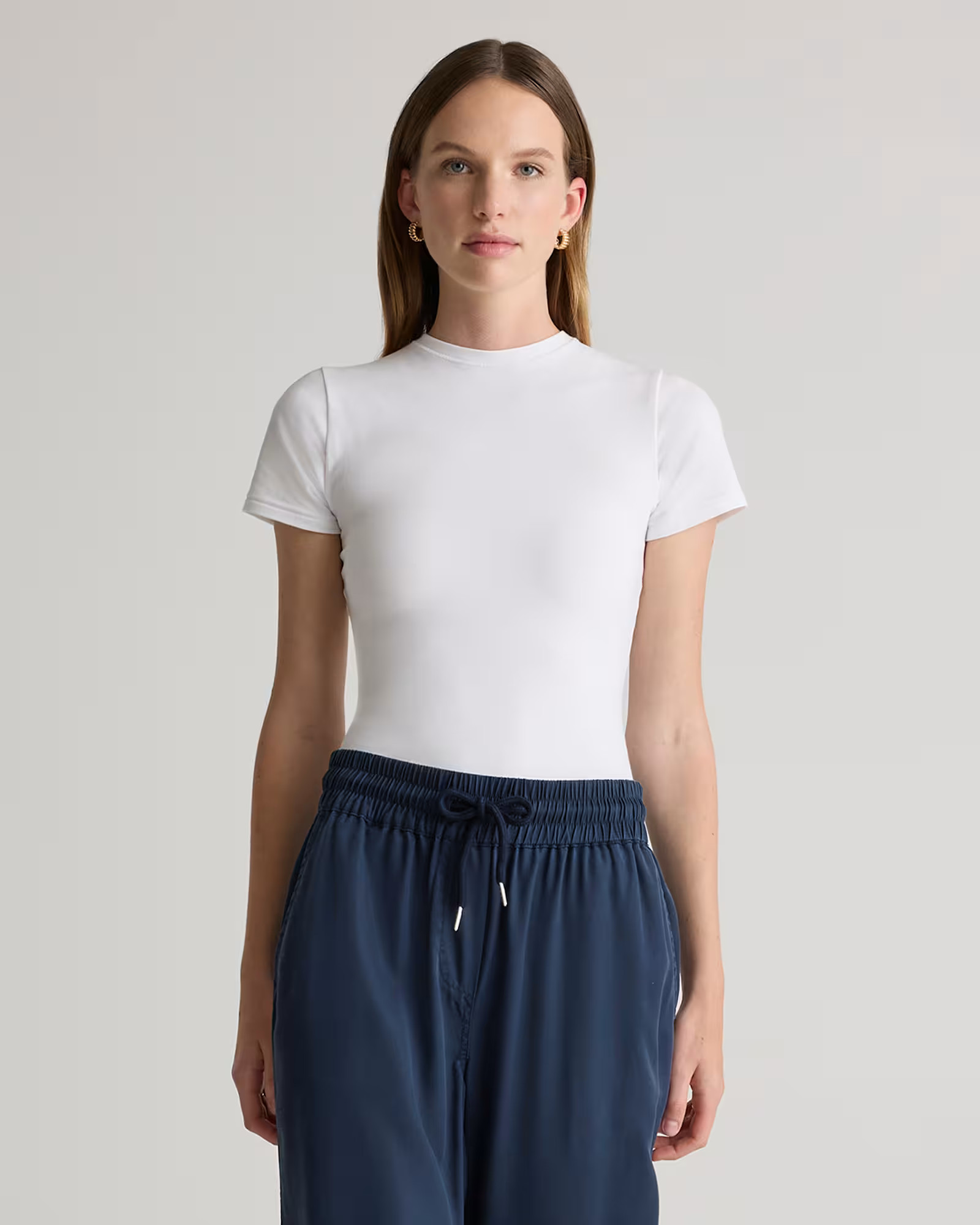 Stretch Cotton Jersey Fitted T-Shirt | Quince