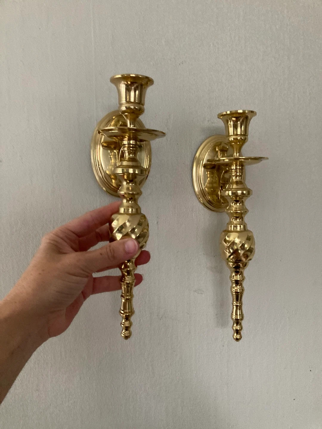 Twisty Brass Candle Sconces - Etsy | Etsy (US)