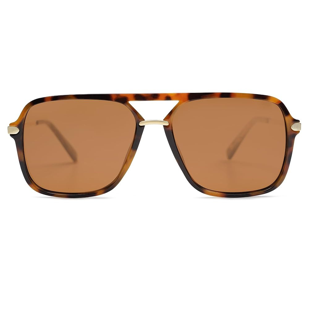 SOJOS Sunglasses for Women & Men, Square, Retro, Polarized Lens, Trendy Aviator, 90s Shades | Amazon (US)