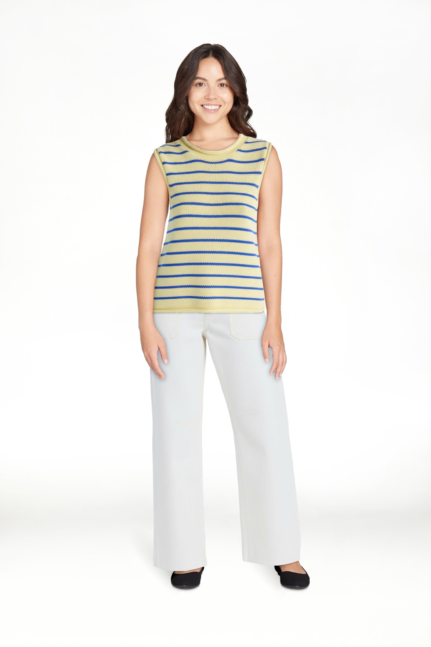 Free Assembly Women's Roll Neck Cotton Sweater Shell, Lightweight, Sizes XS-XXL | Walmart (US)