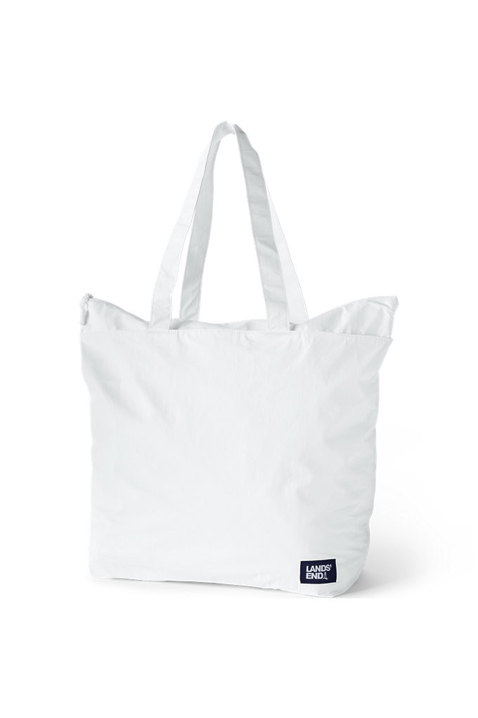 Packable Beach Tote - Lands' End - White | Lands' End (US)