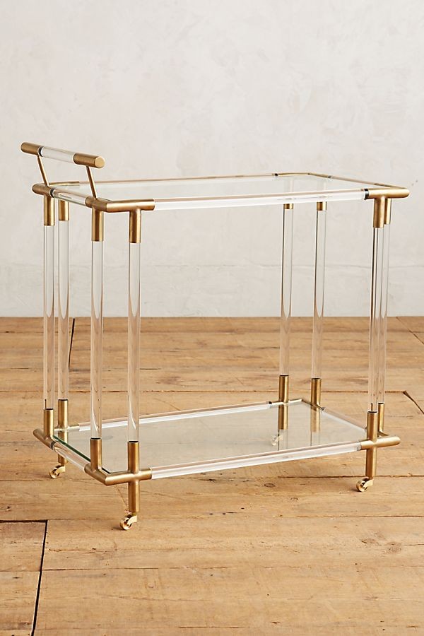 Oscarine Lucite Bar Cart | Anthropologie (US)