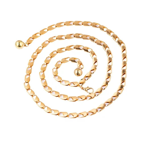 Skymirror Chain Belt for Women Metallic Waist Belt Adjustable Geometric Belt Chain Gold Thin Chai... | Walmart (US)