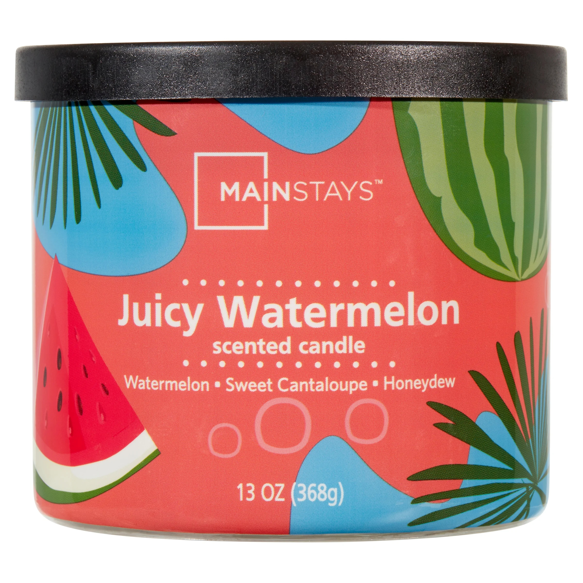 Mainstays 3-Wick Wrapped Juicy Watermelon Scented Candle, 13 oz | Walmart (US)