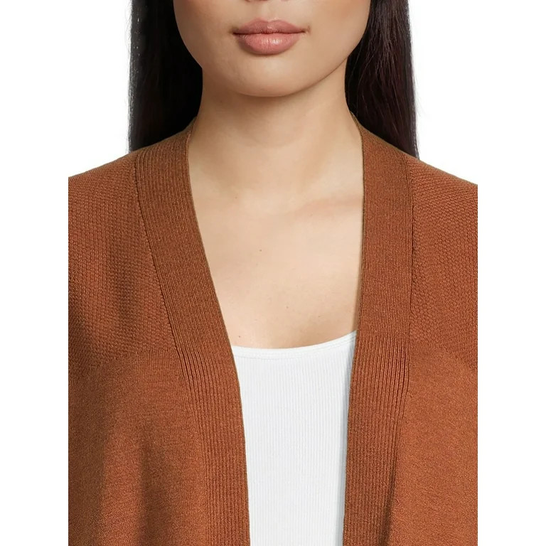 Time and Tru Women's Lightweight Open Front Cardigan | Walmart (US)