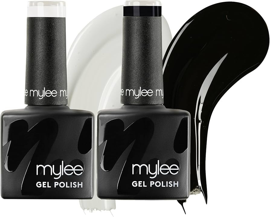 Mylee Gel Nail Polish Black & White Duo 2x8ml [Cruella] - UV/LED Nail Art Manicure Pedicure for P... | Amazon (UK)