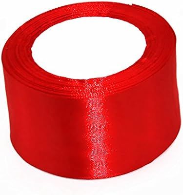 Model Worker 2" Wide Red Solid Satin Ribbon 25 Yards | Amazon (US)