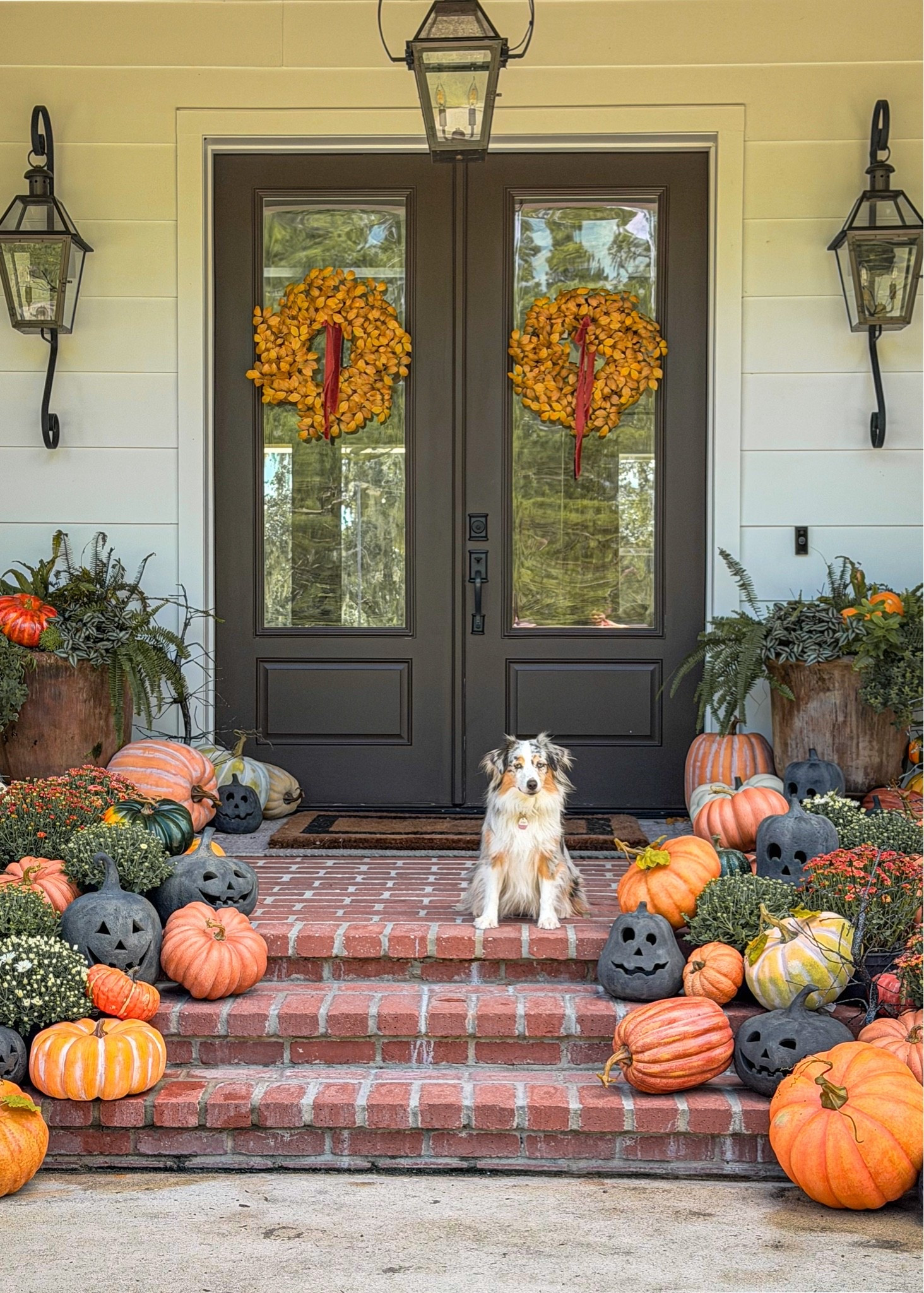 A little spooky, a little cozy 🎃🖤 These terra-cotta jack-o’-lanterns and twinkling twisted trees are giving the front porch the cutest Halloween glow. ✨👻

Autumn, fall, front porch, Halloween decorating, decor

#LTKSeasonal #LTKHome #LTKU