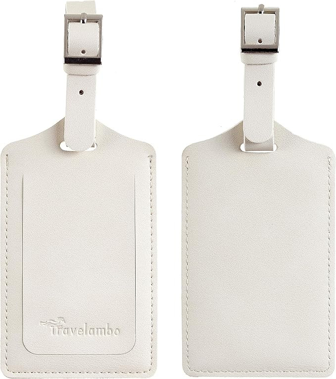 Travelambo Luggage Tag Faux Leather for Suitcase Women Kids Funny Cute | Amazon (US)