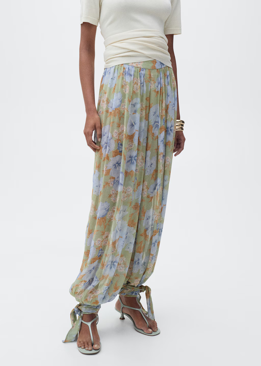 Floral-print balloon pants - Women | MANGO USA | Mango (US/MX/AU)