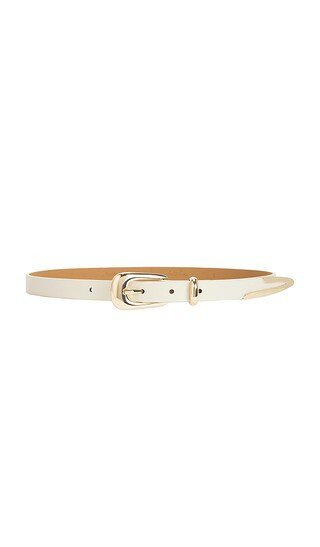 Liquid Metal Western Buckle Belt in Vanilla | Revolve Clothing (Global)