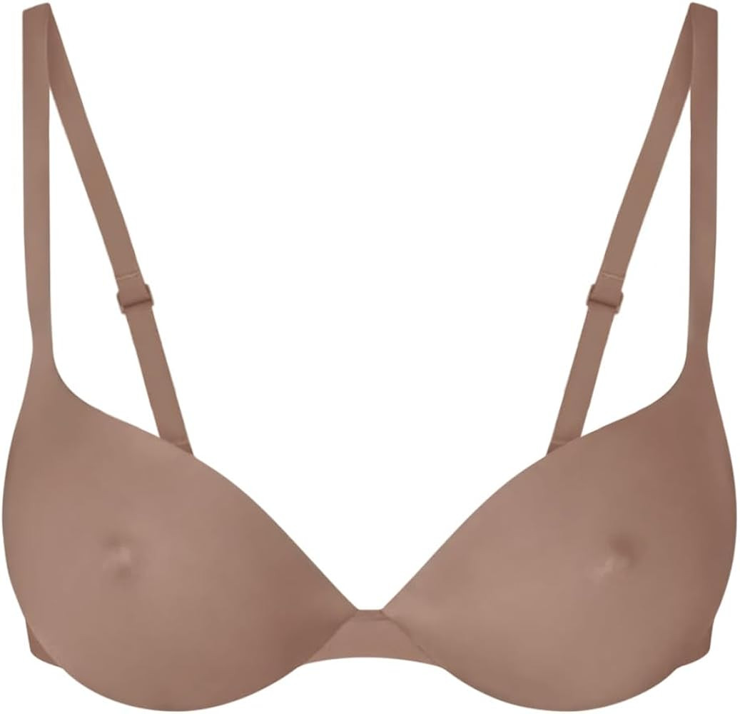 REORIA Women's Trendy Plunge Nipple Padded Comfortable Smoothing Supportive Underwire Push Up Bra... | Amazon (US)