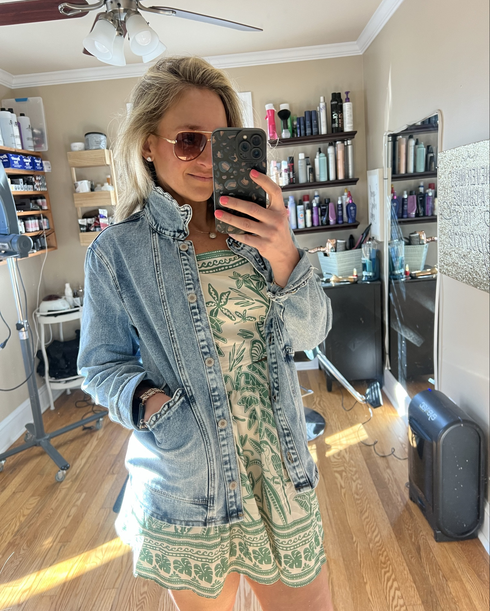 Hello spring break perfection! This 2-pc would work perfectly with a bump too!
.
.
145lb 5’3
Denim jacket: tts - medium
2pc outfit: medium
Exact sunglasses linked
Shoes: tts! Size 8
.
.
Spring summer looks vacation style resort denim jeans heels shoe sunglasses style casual date day night 

#LTKMidsize #LTKootd #LTKspringtrends