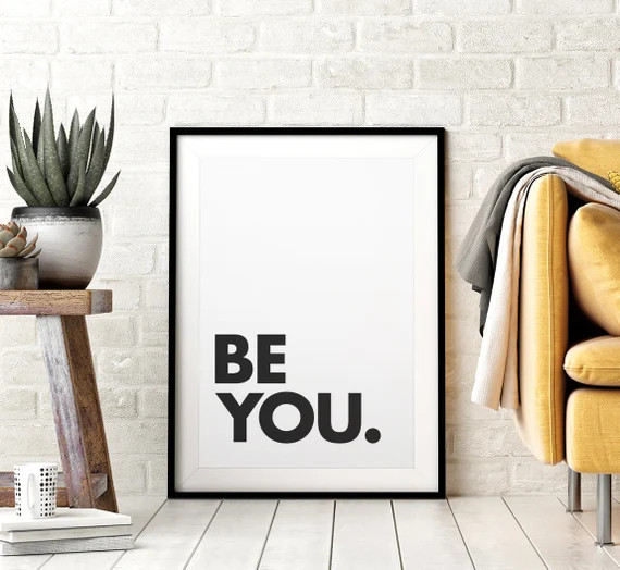 Be You Diy Printable Wall Art, Classroom Poster, Scandinavian Nursery Decor, Typography Poster, B... | Etsy (US)