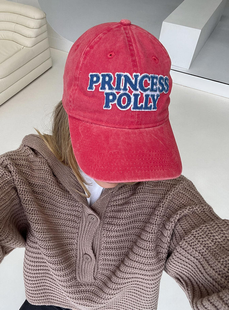 Princess Polly Dad Cap Red | Princess Polly US