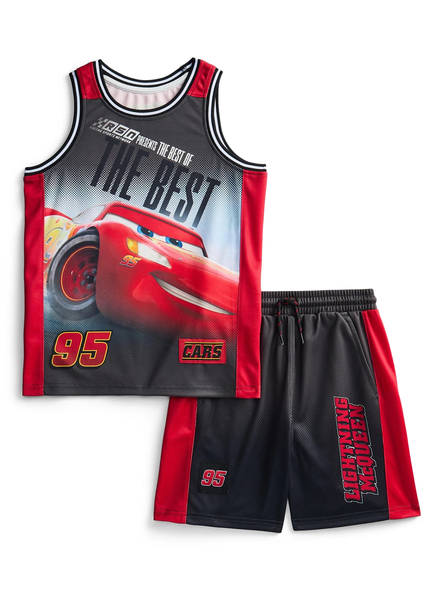 Disney Pixar Cars Boys Basketball Jersey and Shorts Set, 2-Piece, Sizes 4-12 | Walmart (US)