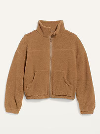 Slouchy Sherpa Zip Jacket for Women | Old Navy (US)
