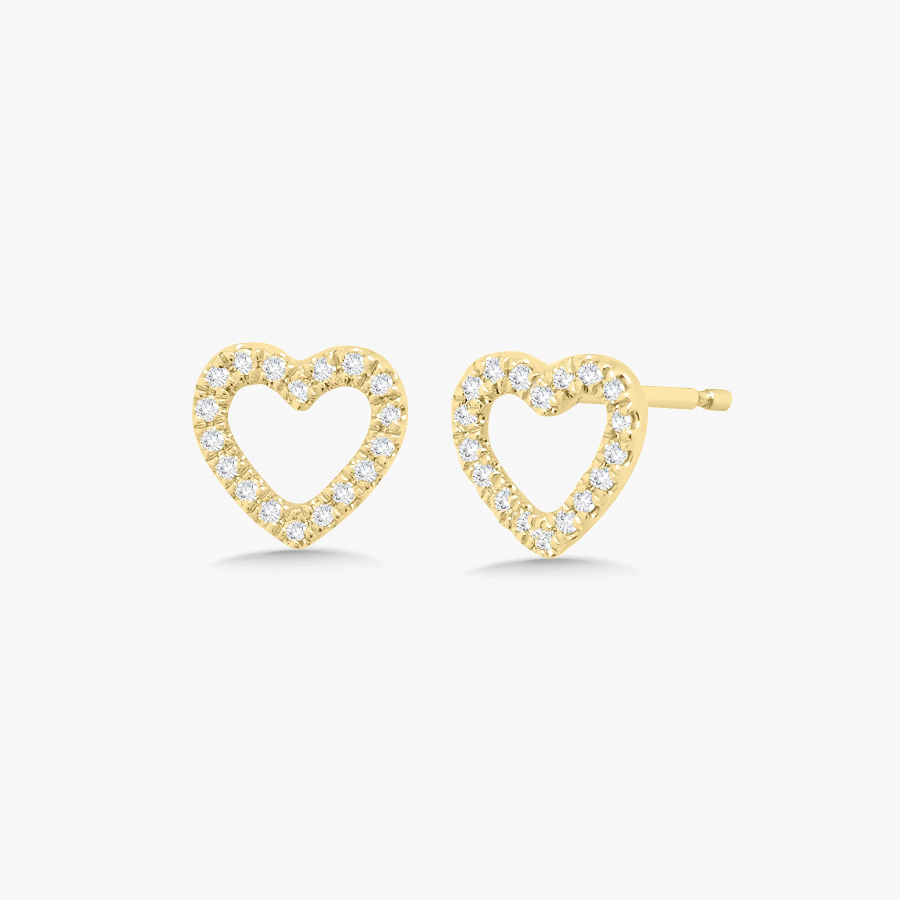 Love Struck Diamond Heart Stud Earrings | RW Fine Jewelry