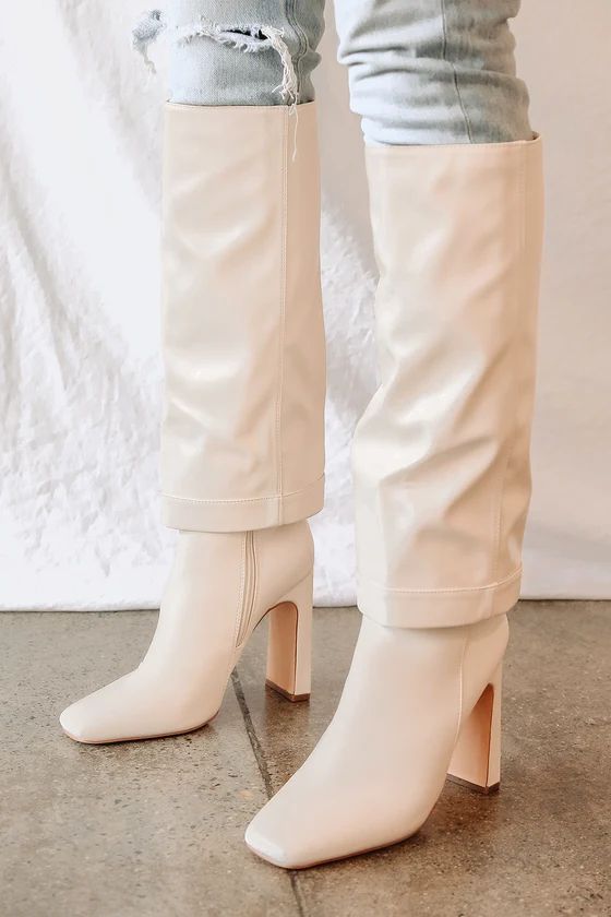Lorlia Almond Square Toe Knee High Boots | Lulus (US)