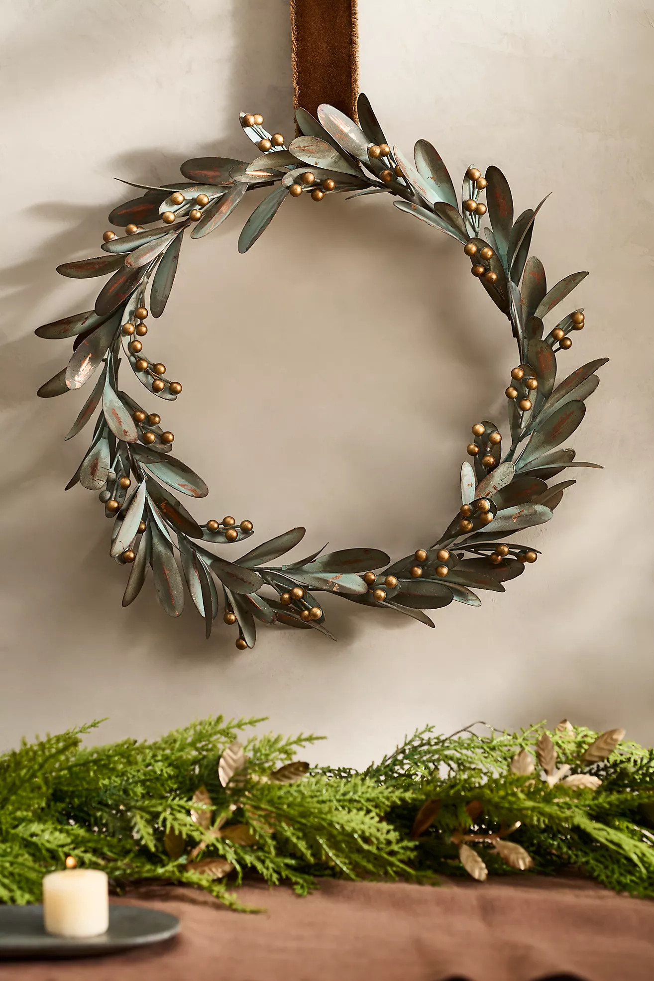 Mistletoe Iron Wreath | Anthropologie (US)