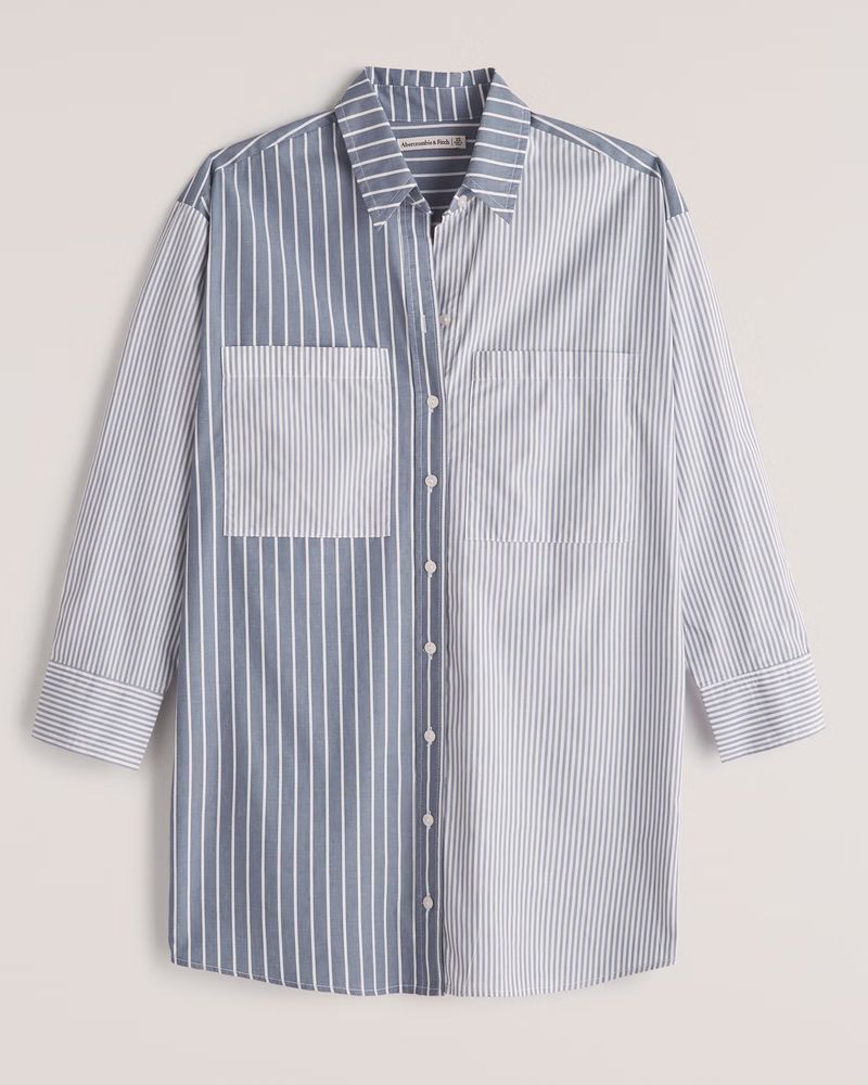 Relaxed Poplin Shirt Dress | Abercrombie & Fitch (US)