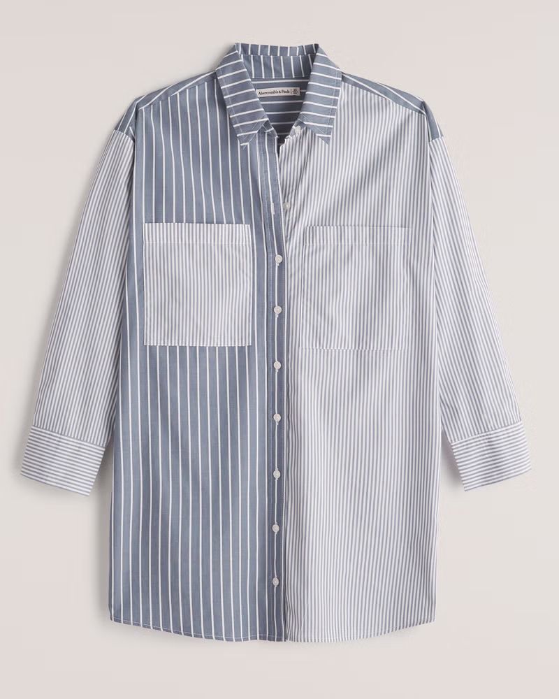 Relaxed Poplin Shirt Dress | Abercrombie & Fitch (US)