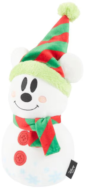 Disney Holiday Mickey Mouse Snowman Plush Squeaky Dog Toy | Chewy.com
