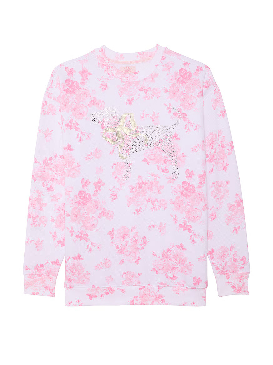 PINK x LoveShackFancy Oversized Crew Sweatshirt | Victoria's Secret (US / CA )
