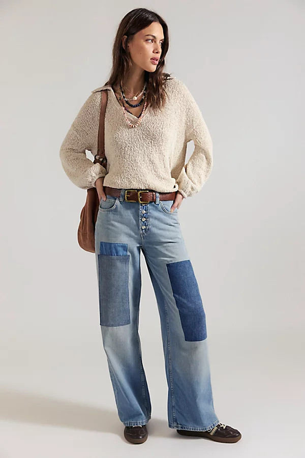 We The Free Nia Patchwork Boyfriend Jeans | Free People (Global - UK&FR Excluded)