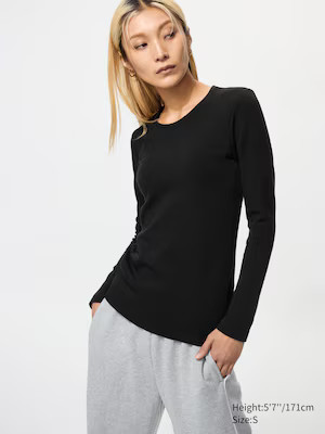 HEATTECH Crew Neck T-Shirt (Long Sleeve) | UNIQLO (UK)