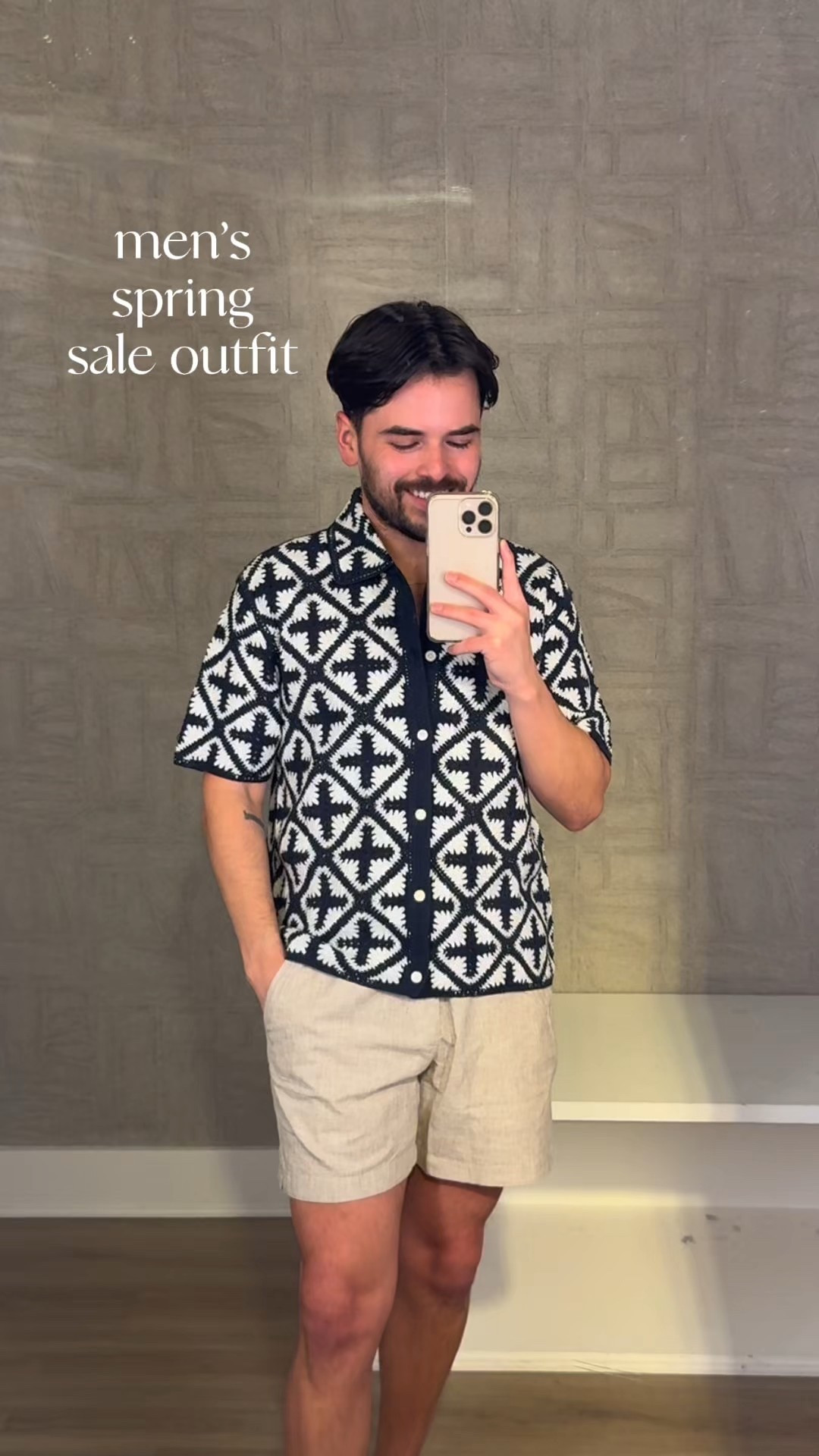 Crochet-Style Diamond Button-Through Sweater Polo | these are a great way to add some pattern & depth to a look. Included multiple options below | resort wear look | men’s beach outfit | spring outfit | vacation outfit | men’s summer outfit 

#LTKSpringSale #LTKWatchNow #LTKMens
