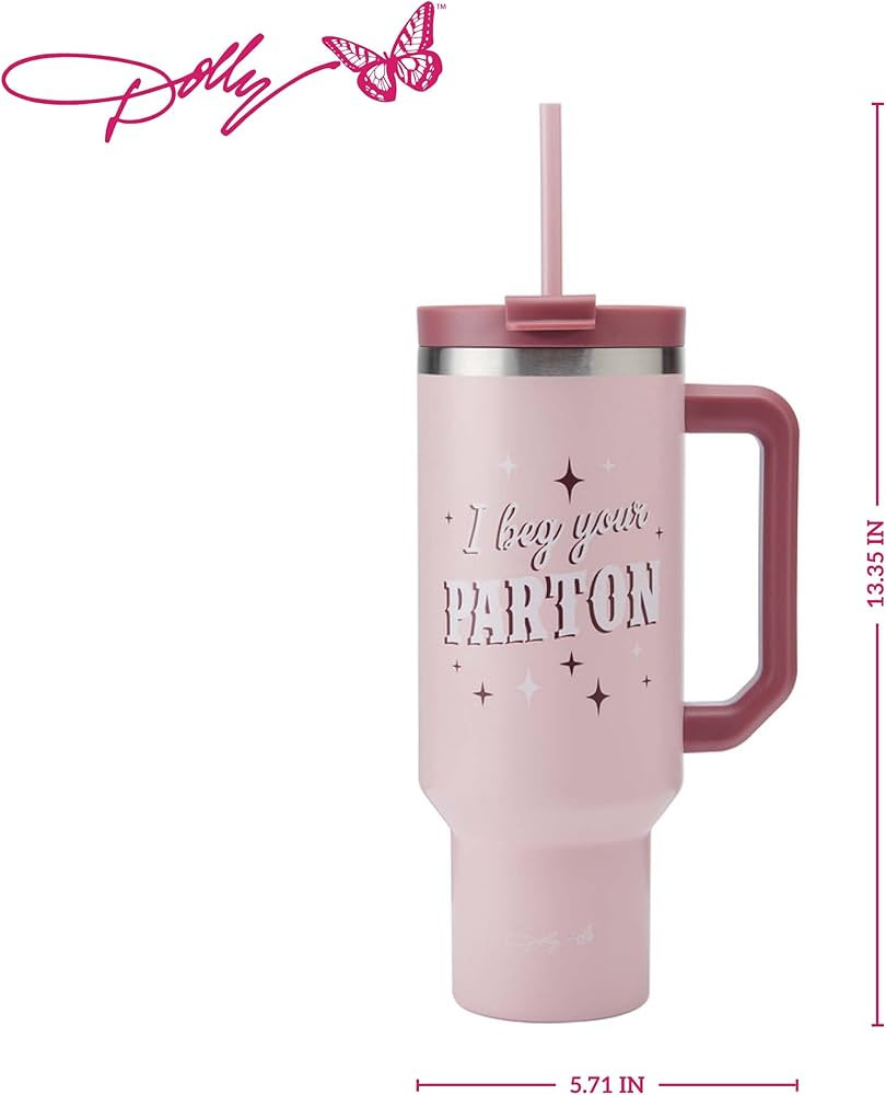 Dolly Parton Tumbler With Handle, Double Wall Vacuum Insulated Stainless Steel With Straw Lid, Co... | Amazon (US)