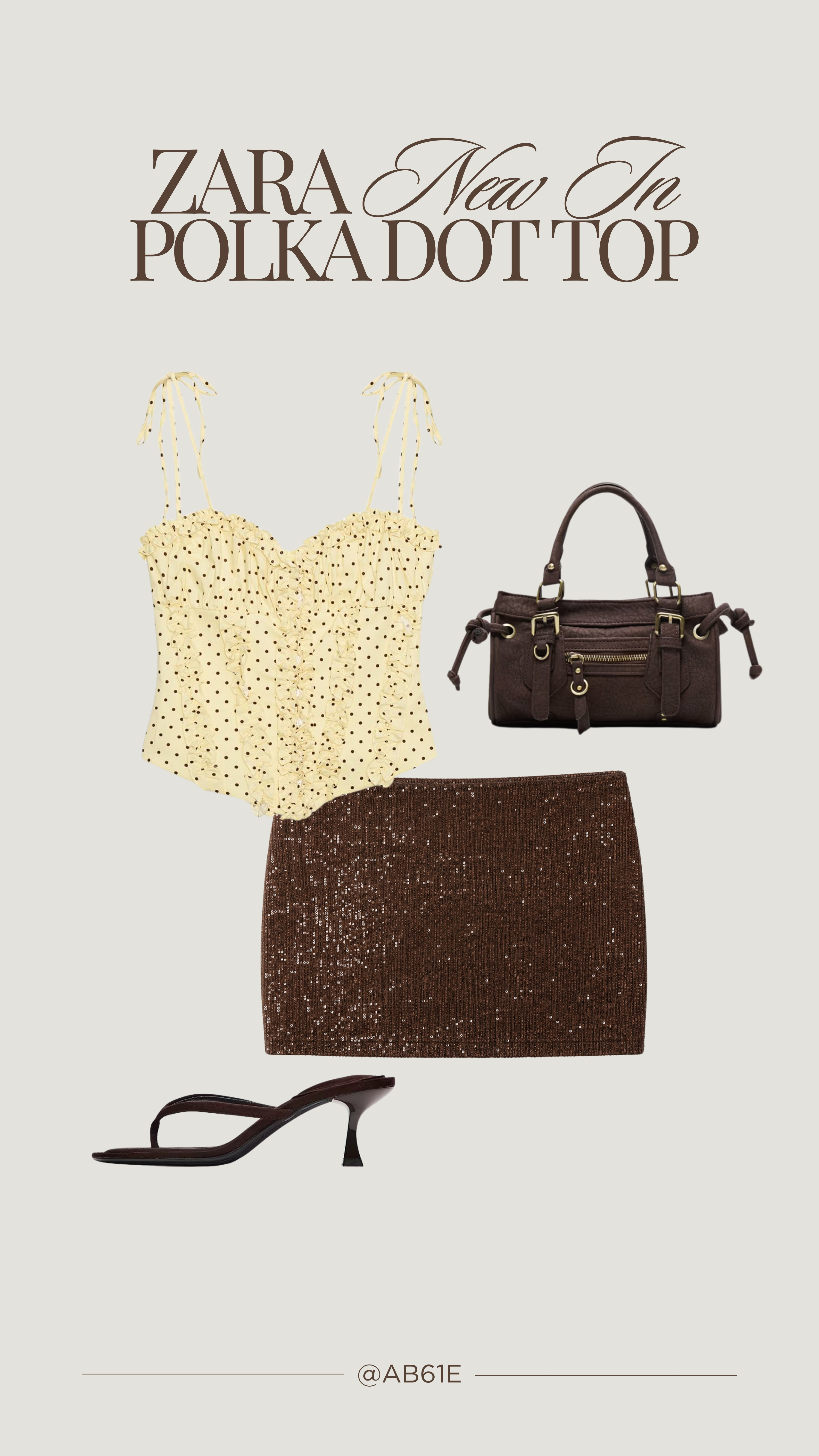 Zara new in polka dot top 🤎✨

summer outfit, going out outfit, going out top, jeans and a nice top, sequin skirt, heeled sandal, city bag, polka dot top, butter yellow, girls night, date night 

 #LTKsummer #LTKdatenight #LTKpartywear