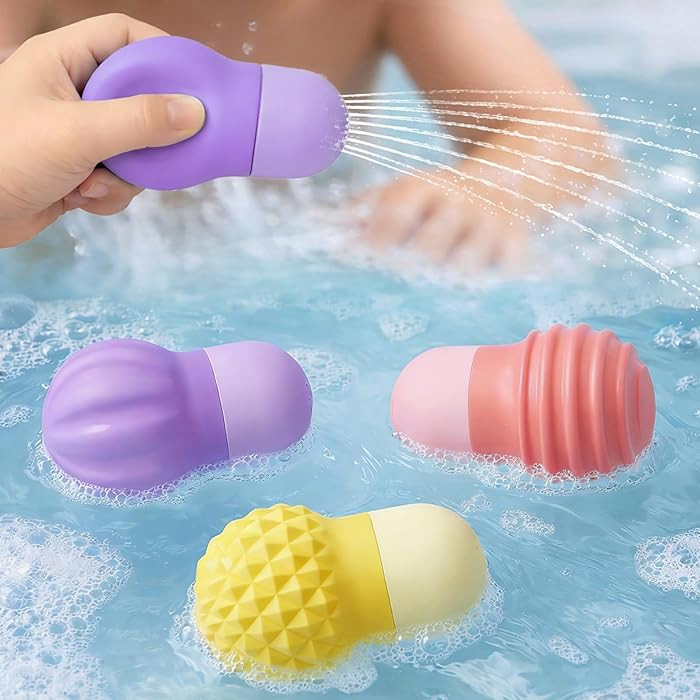 Sensory Squeezing Water Bath Toys for Toddlers,3PCS Bath Tub Pool Floating Toys for Babies Kids 1... | Amazon (US)