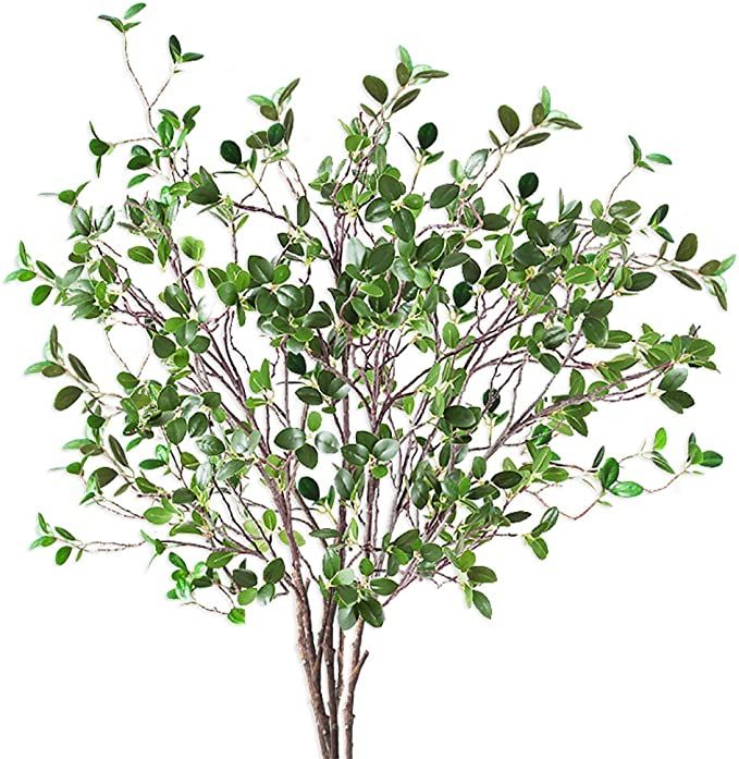 Beebel 3.5Ft Artificial Branches Plants Eucalyptus Shrubs Greenery Stem Ficus Twig Fake Plastic P... | Amazon (CA)