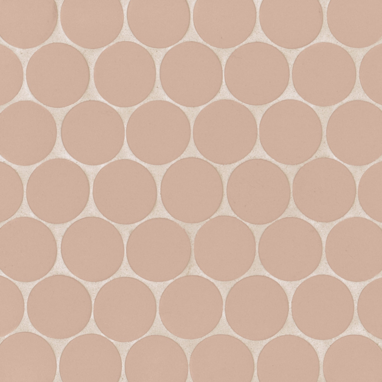 Makoto 2" Round Matte Porcelain Mosaic Tile in Shoji White | Bedrosians Tile & Stone