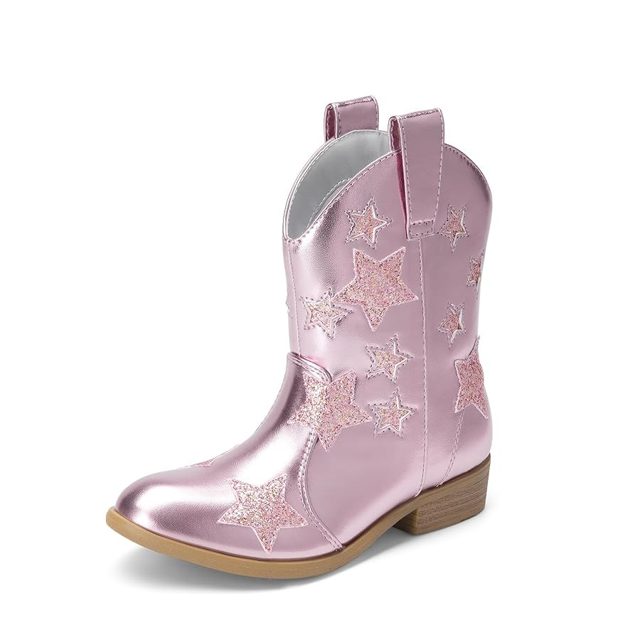 DREAM PAIRS girls Mid Calf Star Boots | Amazon (US)