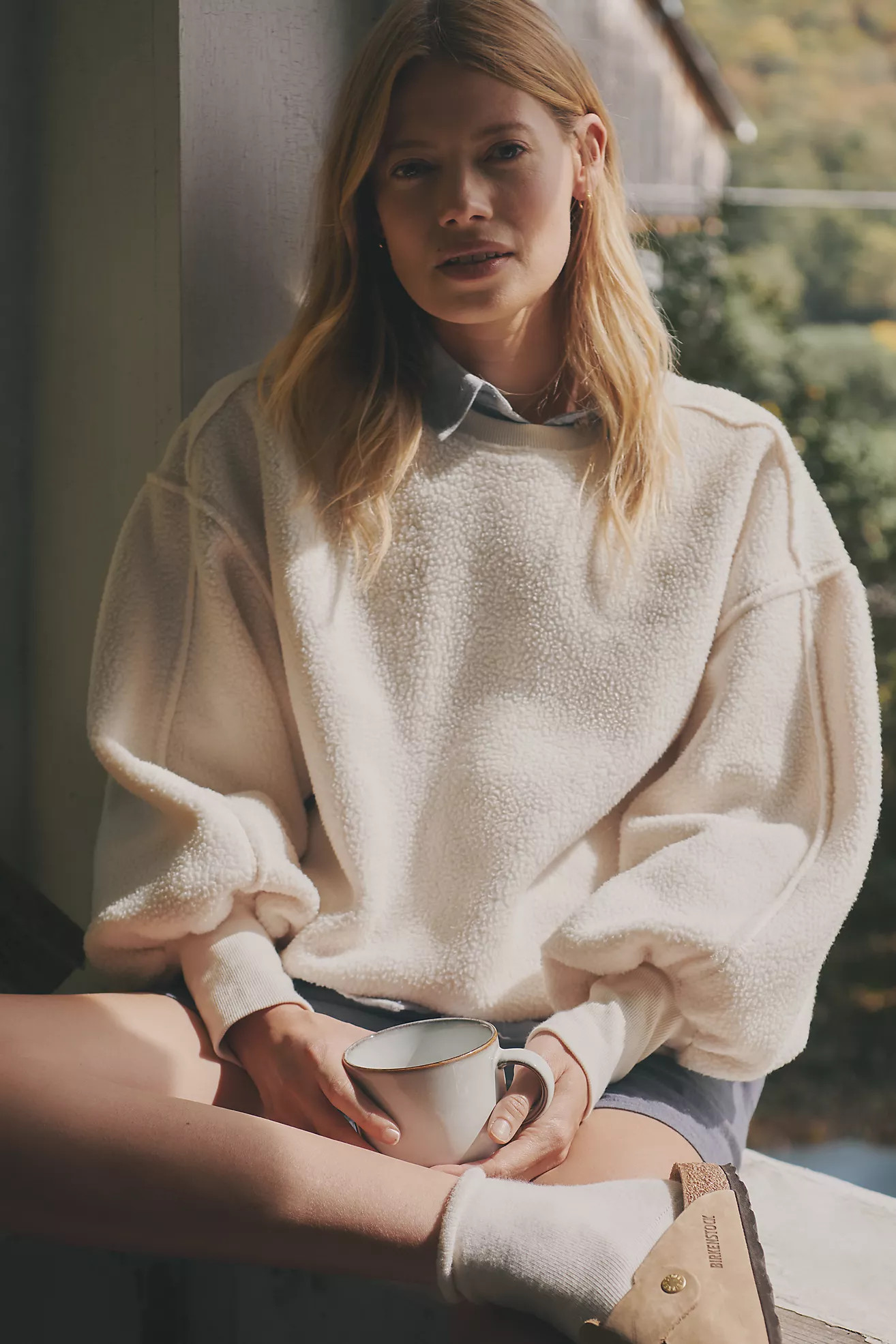 Pilcro Slouchy Crew-Neck Sweatshirt | Anthropologie (US)
