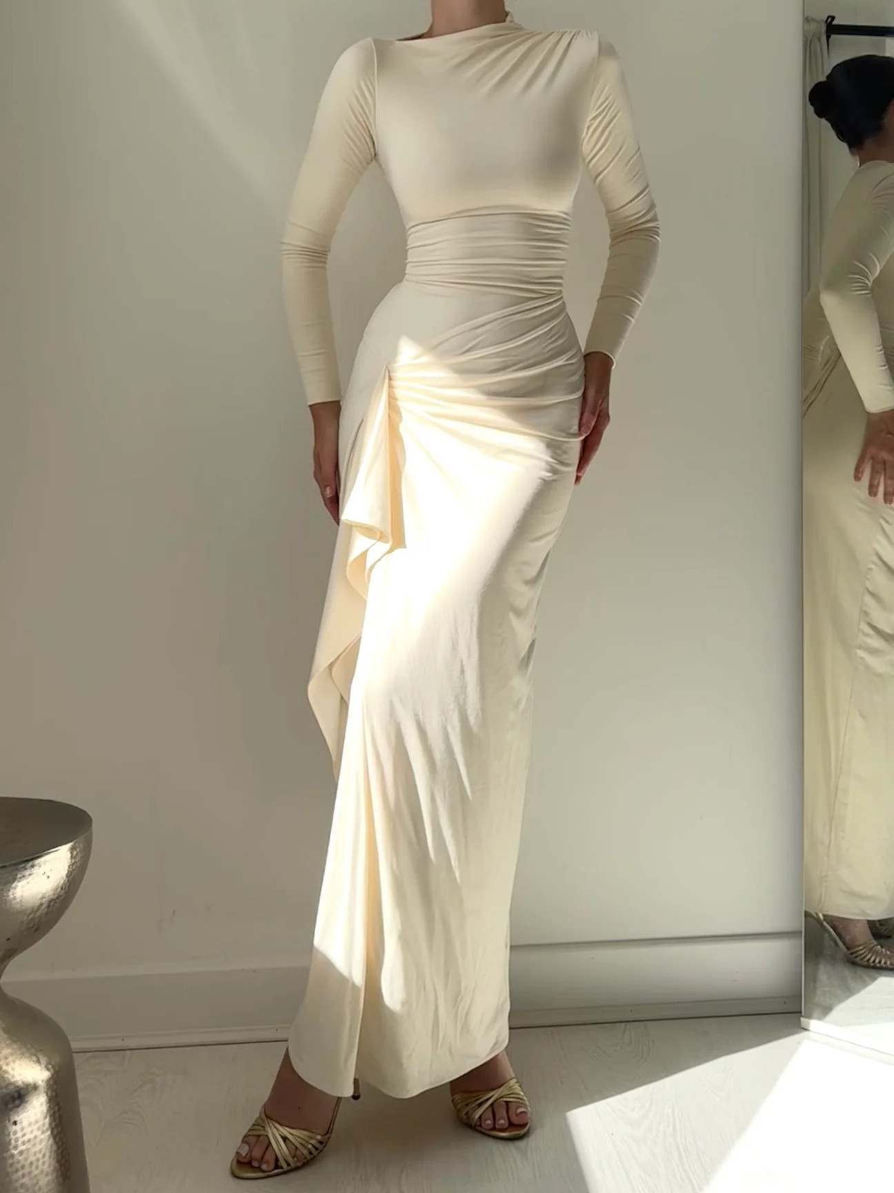 Venus Long Sleeve Dress in Bamboo | AYM Affiliate