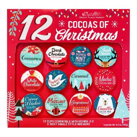 12 Cocoas Of Christmas Hot Chocolate K-Cup Gift Set 12 Count | World Market