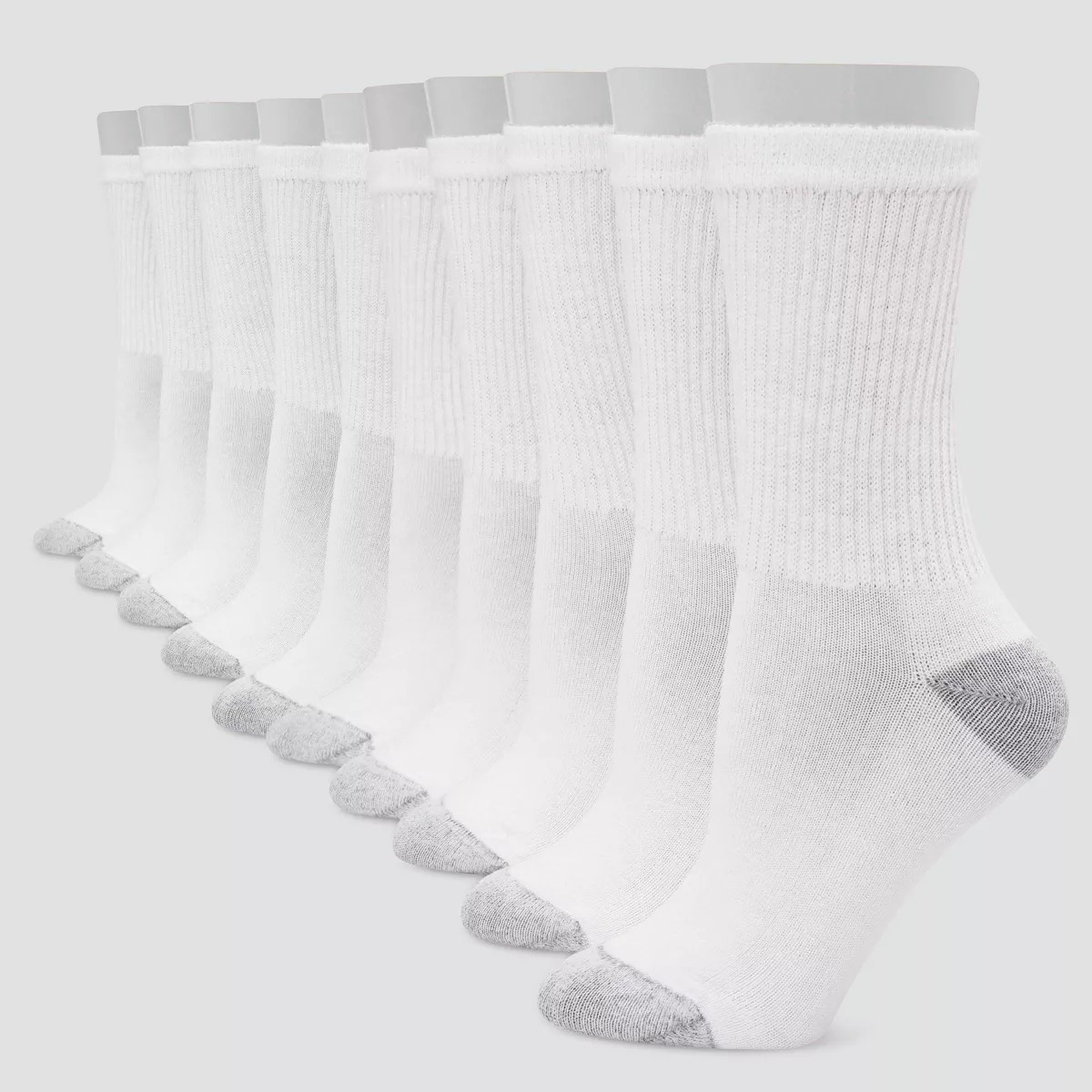 Hanes Women's Cushioned 10pk Crew Socks - 5-9 | Target
