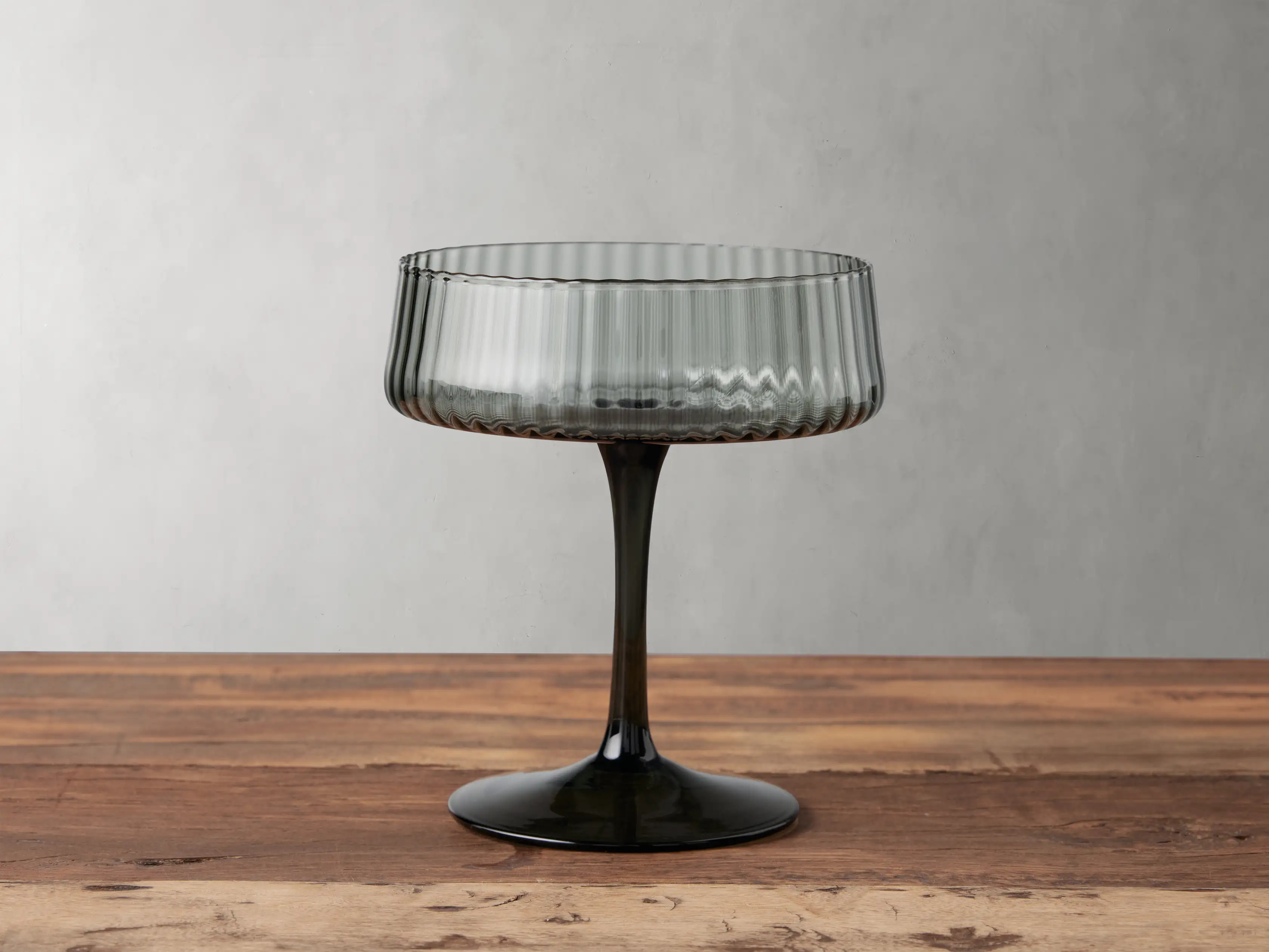 Della Coupe Glasses in Smoke (Set of 4) | Arhaus