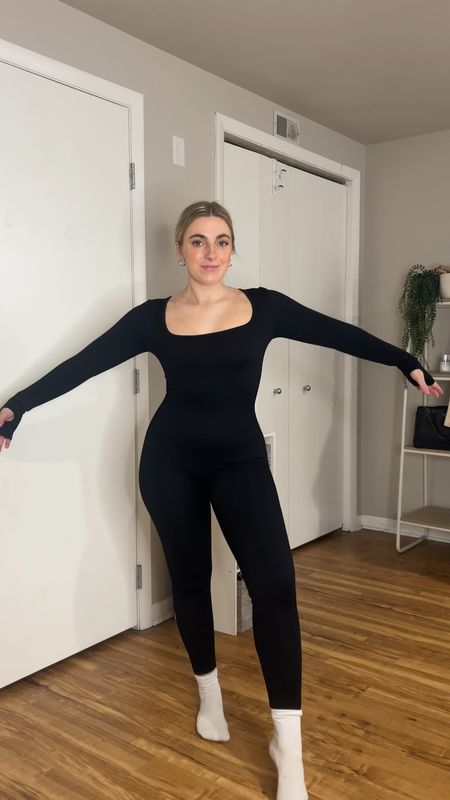 Amazon jumpsuit, one piece bodysuit, onesie, black ribbed jumpsuit, activewear jumpsuit, Amazon black jumpsuit 

#LTKfit #LTKcurves #LTKunder50