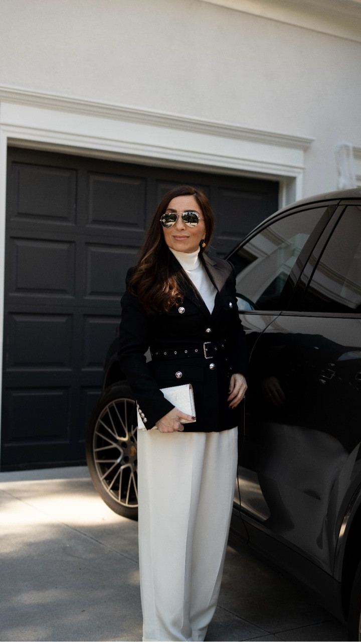 
Okay, how fun is this look?! I threw on this belted black blazer and instantly felt like I could take on anything. The silver buttons and structured fit give it that cool, tailored vibe, and pairing it with wide-leg white pants made it feel super fresh and modern. And yes, I had to top it off with my fave aviators and a sleek little clutch—because why not? It’s giving cool, confident, and totally put-together without trying too hard. Perfect for when you want to feel bossy but still effortless!

#LTKStyleTip #LTKSeasonal #LTKBeauty