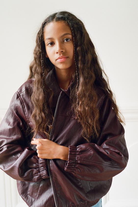 FAUX LEATHER BOMBER JACKET | Zara US