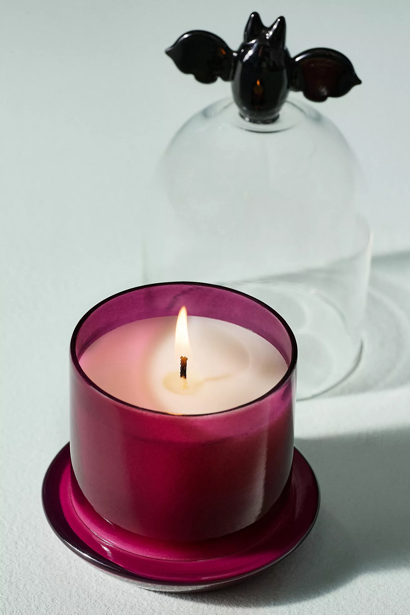 Bat Icon Cloche Pumpkin Oud Glass Candle | Anthropologie (US)