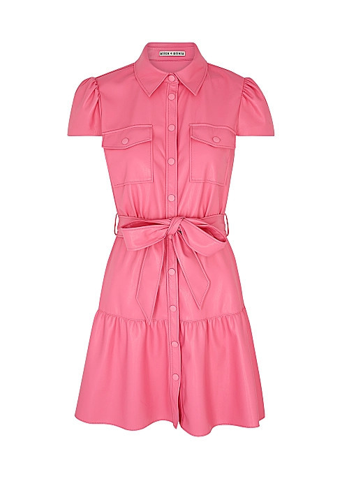 Miranda faux leather mini dress | Harvey Nichols (Global)