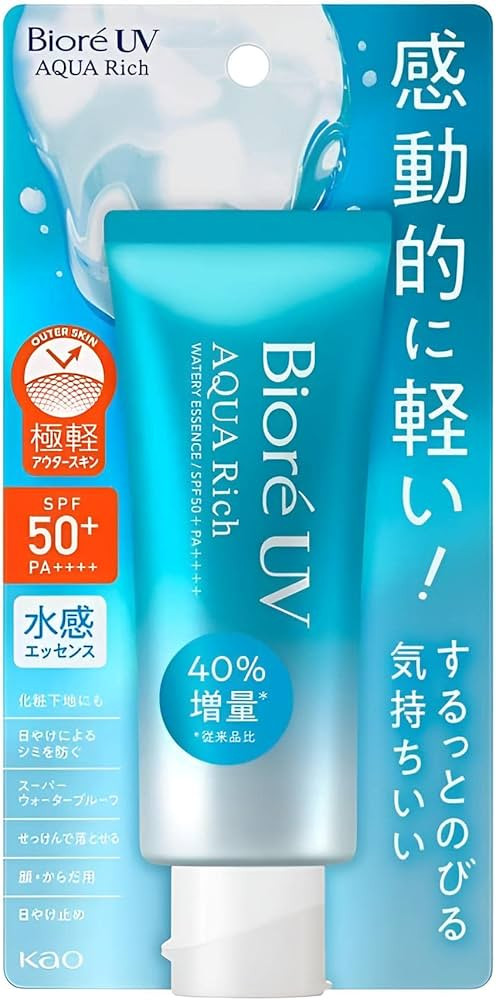 Biore UV Aqua Rich Watery 50 g Sunscreen SPF 50 + / PA ++++ (1 Count) | Amazon (US)