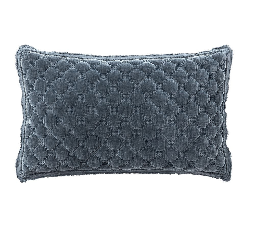 Velvet Lattice Handcrafted Quilted Sham | Pottery Barn (US)
